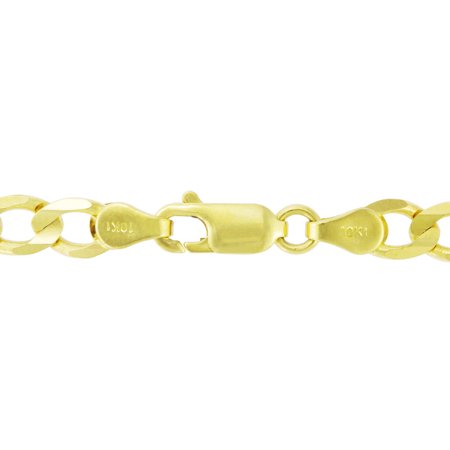 Nuragold 10k Yellow Gold 7mm Figaro Chain Link Pendant Necklace, Mens Womens with Lobster Clasp 20" - 30"