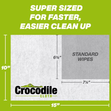 Crocodile Cloth MULTIPURPOSE 80pk Huge Biodegradable Cloths