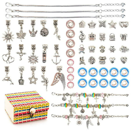 Dikence Friendship Bracelet Making Kit for Kids Girls Gifts for 7 8 9 10 Year Old Child Charms Jewellery Making Set for Girl Toy for 6-12 Year Old Teenage Girls Gifts Age 11 Kids Teenage Girls Gifts