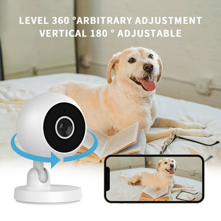 Baby Monitor Camera, Ingzy HD 1080P Wireless WiFi Security Camera Baby Pet Monitor 360 Rotation Two-way Audio Camera, 1 Pack