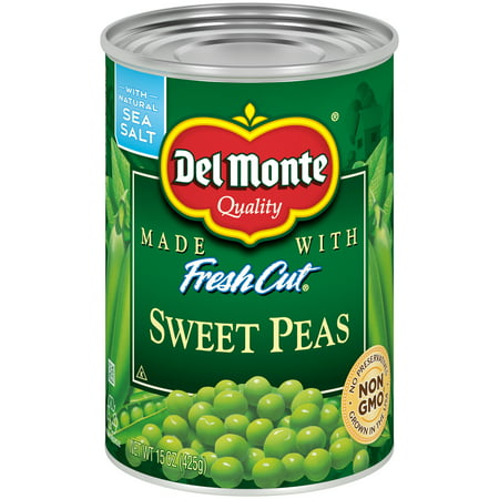 Del Monte Sweet Peas Canned Vegetables, 15 oz Can