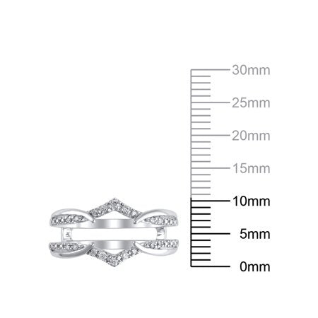 1/10 Carat T.W. (I2 clarity, H-I color) Brilliance Fine Jewelry Diamond Enhancer Ring in 10kt White Gold, Size 8