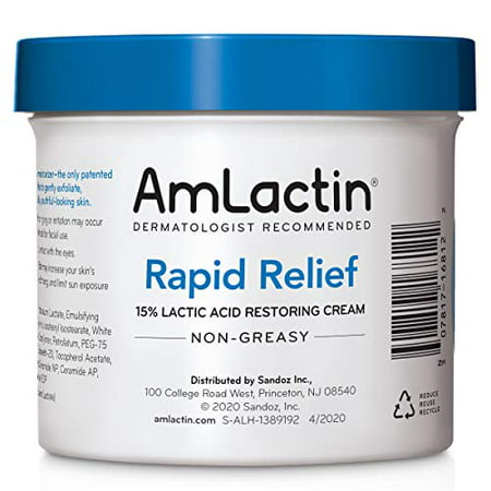 AmLactin Rapid Relief 15% Lactic Acid Skin Restoring Cream for Body, 12 Zz