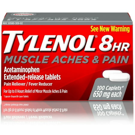 TYLENOL 8 Hour Muscle Aches & Pain Caplets 650 mg 100 caplets