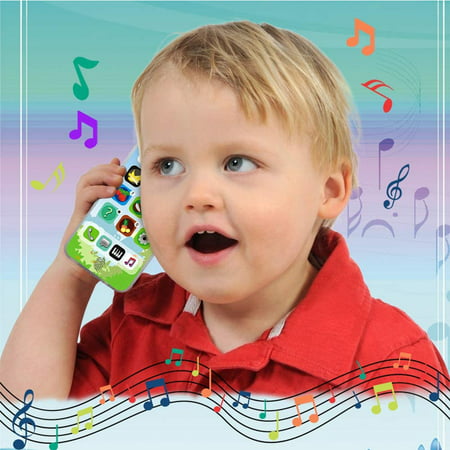 Baby Cell Phone Toy LED Musical Early Learning Educational Toy Phone for KidsPurple,