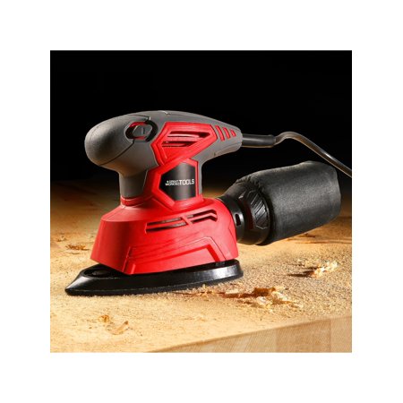 Great Working Tools Mouse Sander, Detail Orbital Palm Sander with Dust Collection Bag & 27 pcs Sandpaper, 1.1 Amp 14,000 OPM