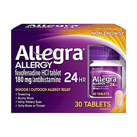 Allegra Allergy 24 Hours Relief Fexofenadine 180mg, Antihistamine, 30 Tabs