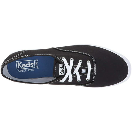 Keds Champion Oxford Canvas Sneaker (Women's), Black/White, 8 Wide