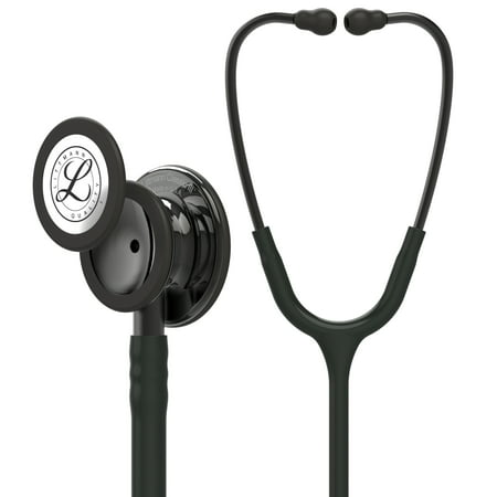 3M Littmann Classic III 27" Monitoring Stethoscope, Smoke-Finish, Black Tube, 5811Black,