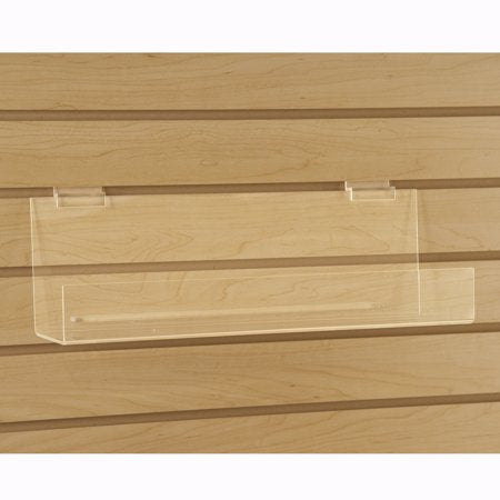 Clear Acrylic 12 in. L x 4 in. D Straight Shelf with Lip for Slatwall (Pack of 6)
