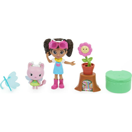 Gabby?s Dollhouse, Flower-rific Garden Set with 2 Toy Figures, 2 Accessories, Delivery and Furniture Piece, Kids Toys for Ages 3 and up