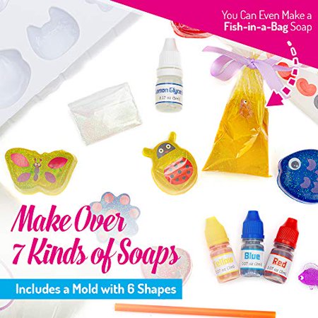 Kid Labsters Soap Making Kit - Complete Make Your Own Soap Set for Beginners - DIY Scented Bath Soaps - Simple Arts and Crafts Idea and Birthday Party Activity for Boys And Girls