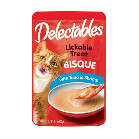 Delectables Bisque Tuna & Shrimp Flavor Soft Treats for Cats, 1.4 oz.