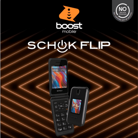 Boost Mobile QualityOne Schok Flip, 8GB, Black - Prepaid Phone