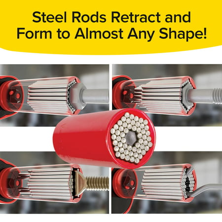 Red Dog Socket AS-SEEN-ON-TV w/ Bonus Drill Adapter Use with Most Socket Wrenches & Power Drills