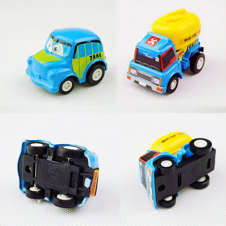 Homaful 6 Pack Pull Back Cars, Construction Vehicles Toys for Baby Kids 1 2 3 Years Old Boys Child, Friction Powered Pull Back and Go Mini Vehicles for Kids Party Favors Birthday Christmas Gifts Toys
