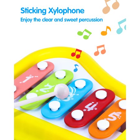 UNIH Baby Piano Xylophone Toy Musical Instrument5 keyboard,