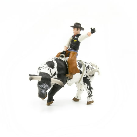 Rodeo Toys Playset - 2 Bucking Bulls with Riders - Bull Riding Toys