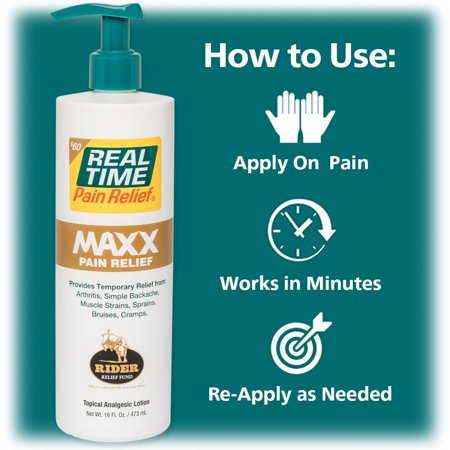 Real Time Pain Relief Maxx Cream 16oz Pump, 16 oz Pump