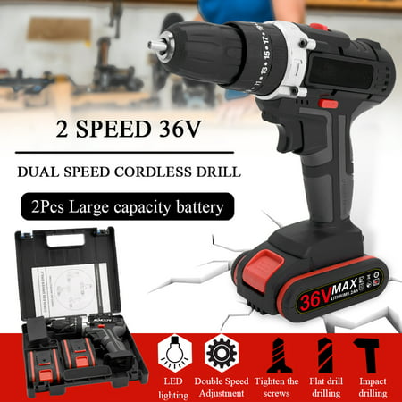 21V Multifunctional Impact Electric Cordless Drill High-Power Lithium Battery Wireless Rechargeable Hand Drills Brush Motor Home Diy Electric Power Tools