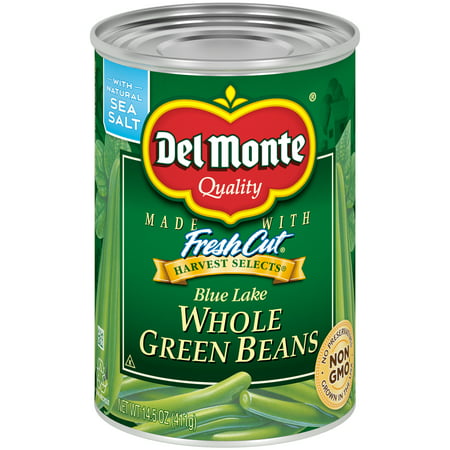 Del Monte Whole Green Beans, Canned Vegetables, 14.5 oz Can