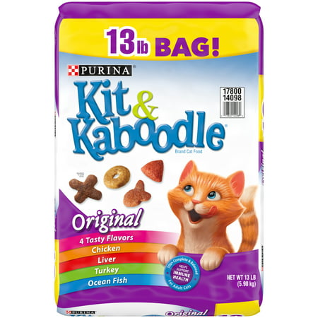 Purina Kit & Kaboodle Dry Cat Food, Original, 13 lb. Bag, 13 lbs