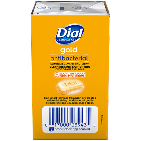Dial Antibacterial Bar Soap, Gold, 3.2 oz, 2 Bars