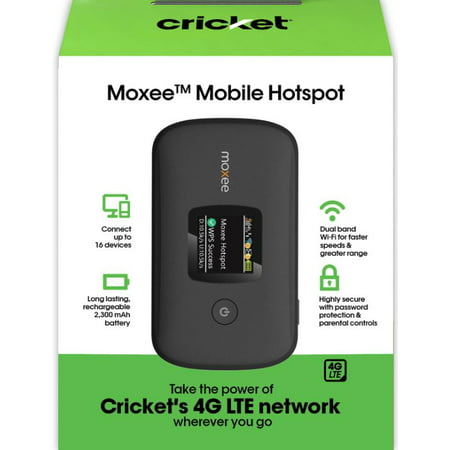 Cricket Wireless Moxie Mobile Hotspot, 256MB, Black - Prepaid Hotspot