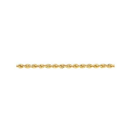 Brilliance Fine Jewelry 10K Yellow Gold 1.80MM - 1.85MM Hollow Rope Chain, 20"