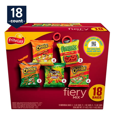 Frito-Lay Fiery Mix Variety Pack, 18 count, 18 Count - Box
