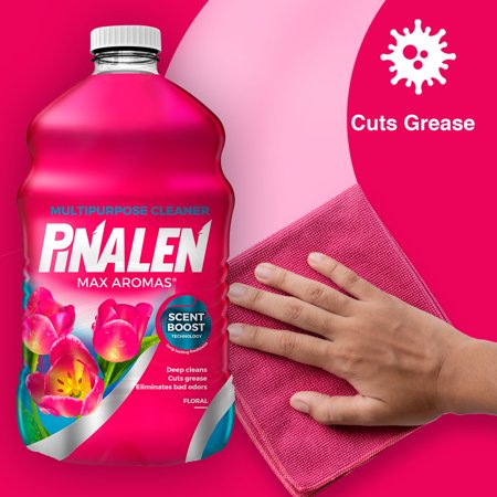 PINALEN Max Aromas? Multipurpose Cleaner, Floral, 128 fl. oz. with Scent Boost Technology