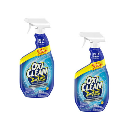 OxiClean 3 in 1 Deep Clean Multi-purpose Disinfectant Spray, 30 Ounce - Pack of 2