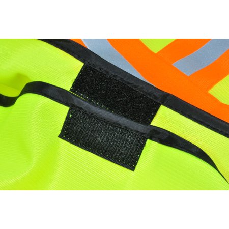 G & F Industrial Safety Vest with Reflective Strips, Neon Lime Green, Neon Lime Green, Fits All