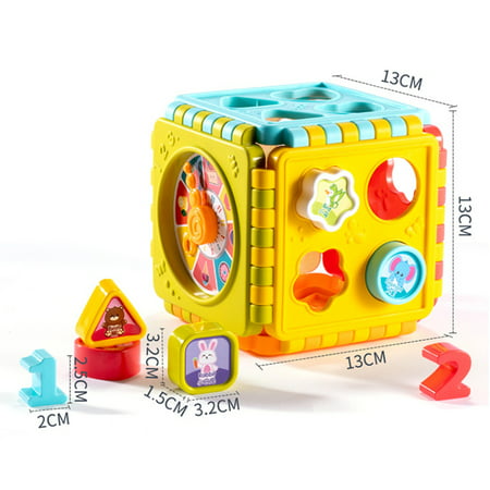 SAYLITA 6-in-1 Activity Cube for Toddlers Baby Educational Musical Toy for Kids - Early Development Learning Toys with 6 Different Activities - Best Gift for Children 1 2 3 Years OldMulticolor,