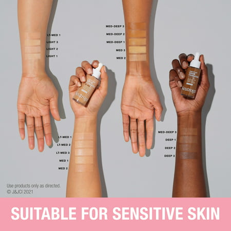 Neutrogena Sensitive Skin Serum Foundation, Medium 01, 1 oz, Medium 01