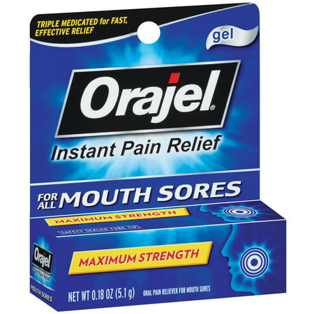 Orajel Maximum Strength Instant Pain Relief, 0.18 Oz.