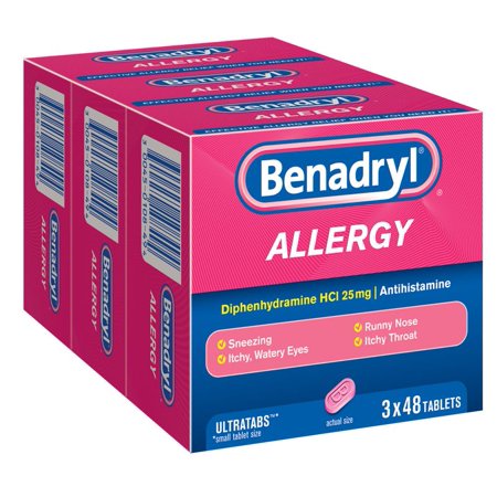 Benadryl Ultra tab Antihistamine Allergy Medicine Tablets 3 Pk. 48 Ct.