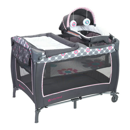 Baby Trend Lil Snooze Deluxe II Nursery Center Playard Travel Bag - Daisy Dots PinkDaisy Dots,