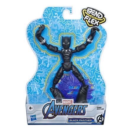 Marvel Avengers Bend And Flex Black Panther, Includes Blast Accessory Action Figure Set