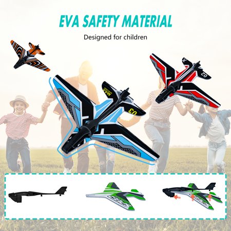 Airplane Toys for 4 5 6 Years Old Boys, Outdoor Toys for Kids Ages 4-8, Catapult Airplane with 8 pcs Glider Plane,Boys Toys Age 6-8 with One-Click Ejection Airplane Game, Gifts for 4-8 Years Old Boys