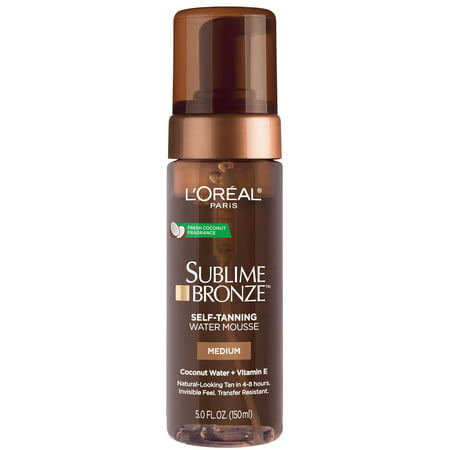 L'Oreal Paris Sublime Bronze Hydrating Self-Tanning Water Mousse, 5 fl ozMedium,