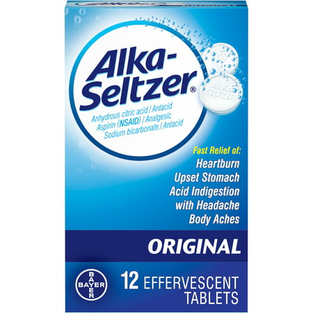 Alka Seltzer Heartburn Relief and Pain Relief Antacid Tablets ? 12 Ct