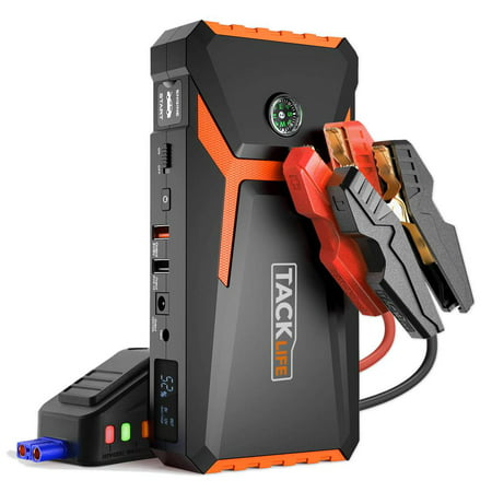 TACKLIFE 800A Peak 18000mAh Car Jump Starter with LCD Display (up to 7.0L Gas, 5.5L Diesel Engine) 12V Auto Battery Booster Quick Charger | T8 Orange, Orange
