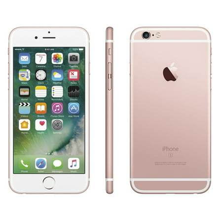 Apple iPhone 6s 16GB GSM Phone - Rose Gold (Used) + WeCare Alcohol Wipes Pack (50 Wipes), Rose Gold