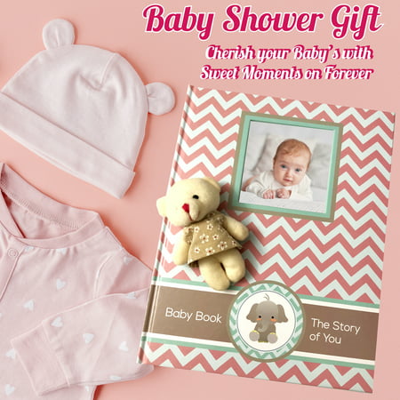 Pink Baby Girl Memory Book First Year Book Album Journal Baby Shower Gift Keepsake Milestone Newborn by ADESIGNSTORE