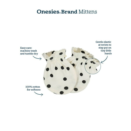 Onesies Brand Baby Girl Caps & Mittens Accessories Baby Shower Gift Set, 12-Piece, BUNNY, Newborn
