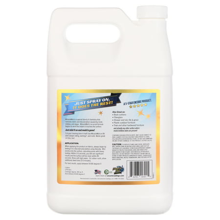 MiracleMist Instant - Mold and Mildew Spray Remover for RV and Boat's Exterior and Interior, 1 Gallon, 128 fl oz