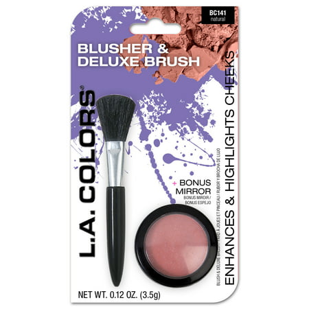 L.A. Colors Blush & Deluxe Brush, BC141 Natural