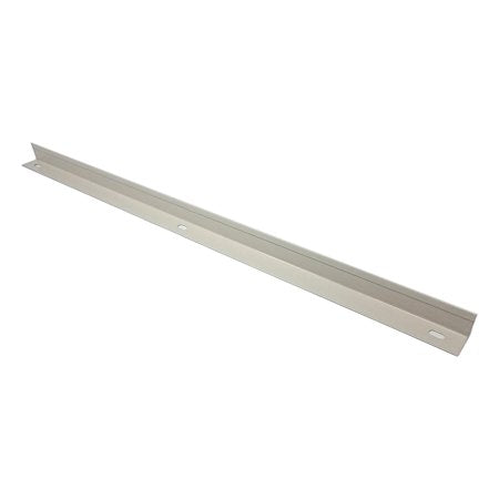 1" H Metal Front Fence for Gondola 1/4" Holes or Wood Shelf - Ivory - 36" L - 10 Pack, Ivory, 36" L