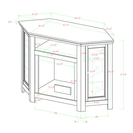 Walker Edison White Oak Corner Fireplace TV Stand for TVs up to 50"